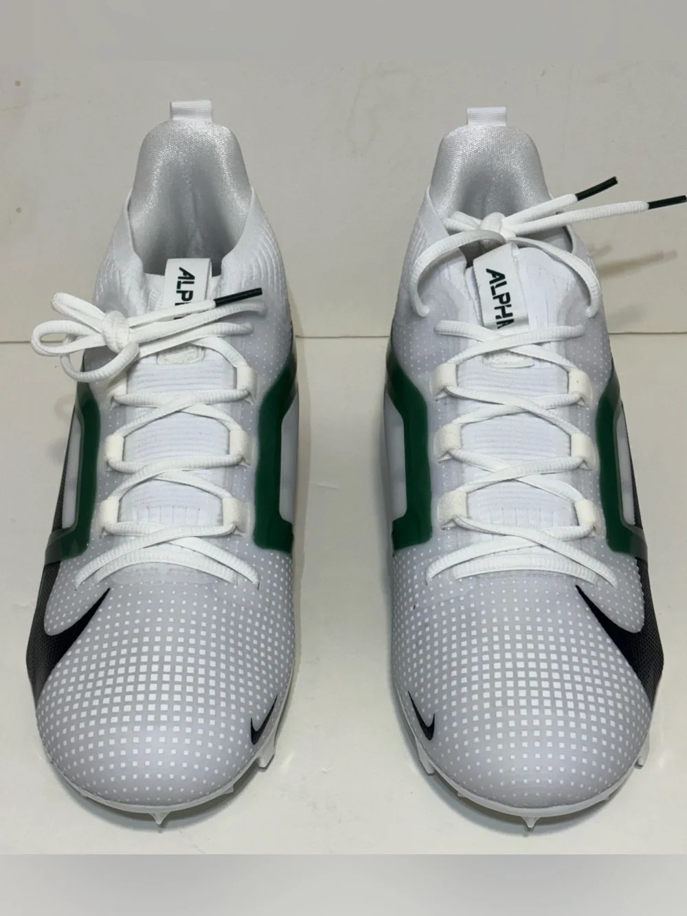 Nike Alpha Menace Pro 4 TB P Football Cleats White Green Size 13.5 NEW NO BOX!
